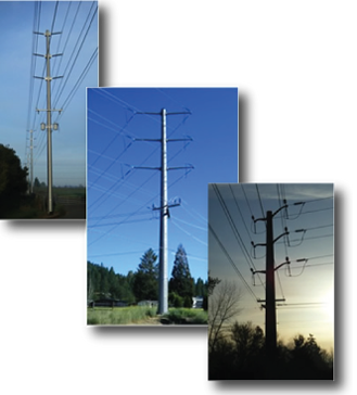 Power transmission poles
