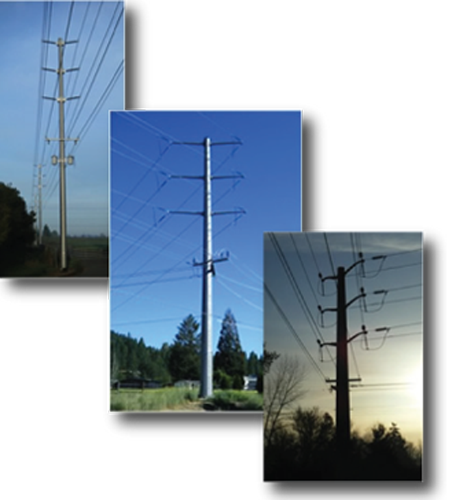 Power transmission poles